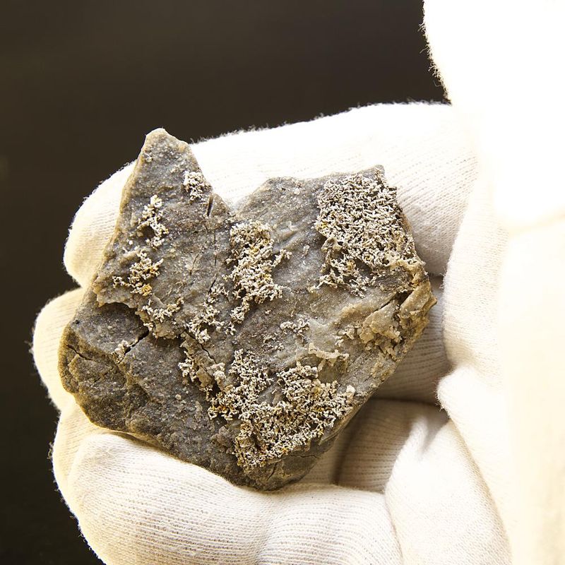 Native silver ore from Kongsberg, Norway,
